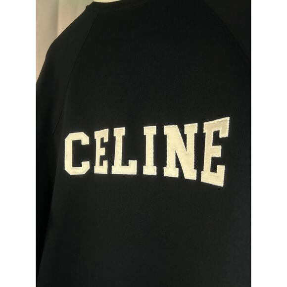 Celine Black & White Teddy Varsity Jacket (Minor Discolor) - Picture 3 of 16